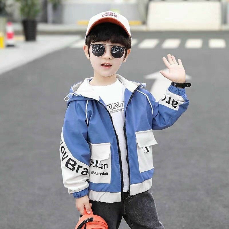 Áo khoác dù 2 lớp cho bé trai năng động cá tính