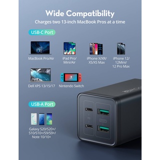 Sạc 4 cổng RAVPower 120W 2C2A GaN Tech RP PC146