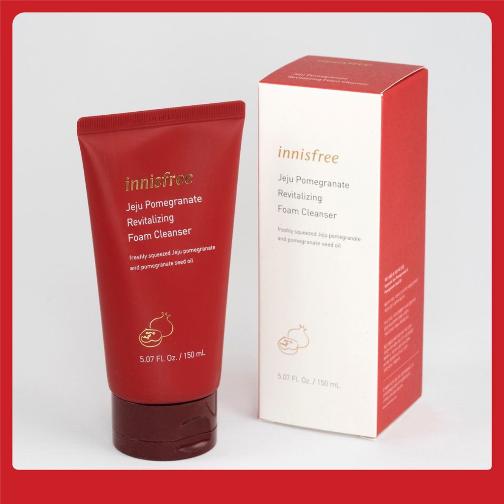 SỮA RỬA MẶT LỰU ĐỎ TRẮNG DA - Chống Lão Hóa Da Innisfree Jeju Pomegranate Revitalizing Foam Cleanser 150ml