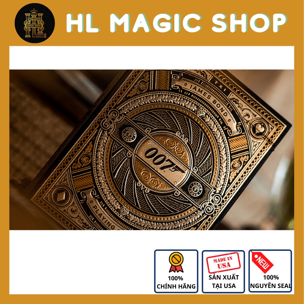 Bộ bài tây, bài ảo thuật James Bond 007 Playing Cards by theory11 - Bài Mỹ - Hàng Chính Hãng