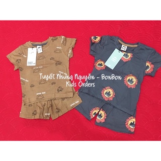 Set 2 bộ HM bé trai chất cotton 4c