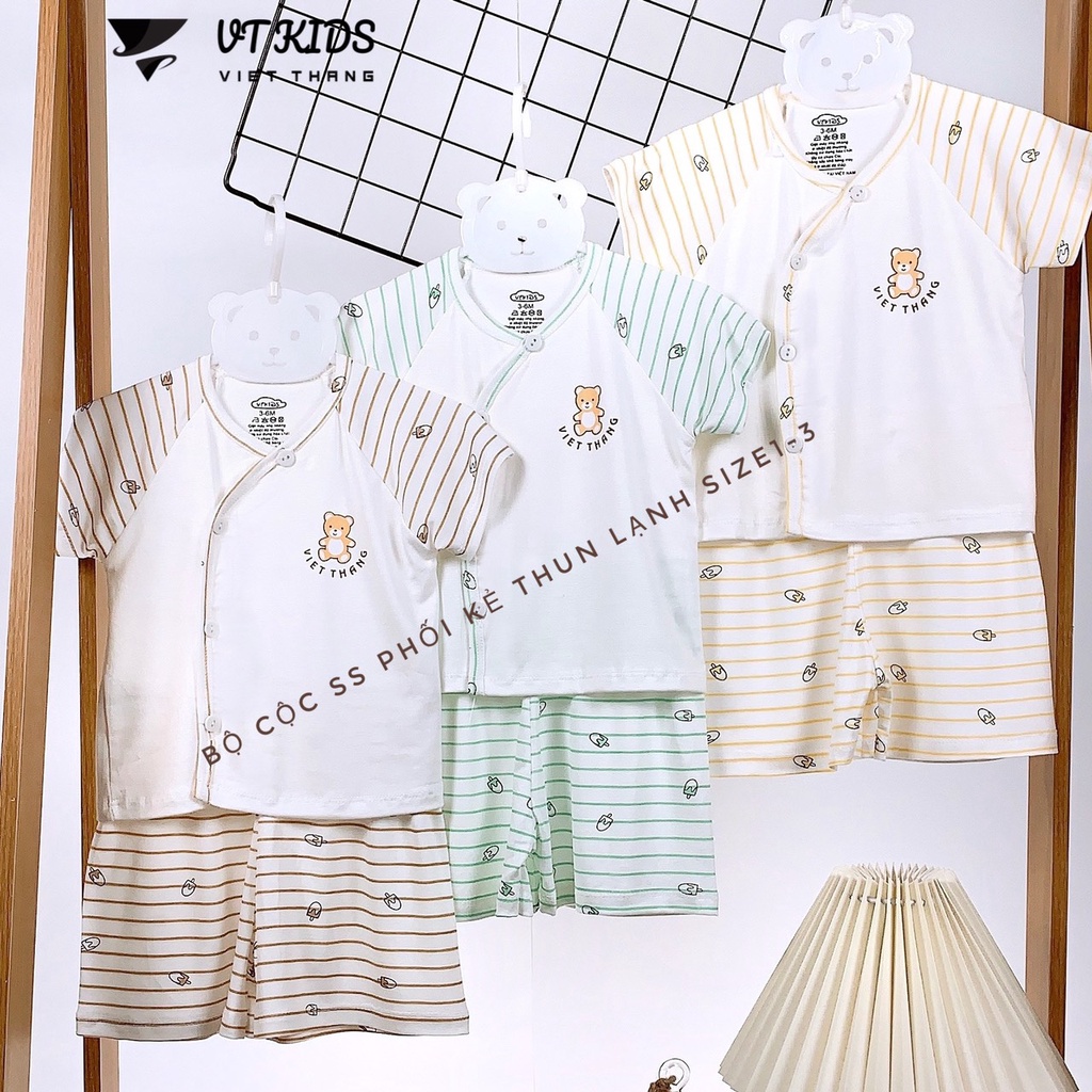 BỘ NGẮN SƠ SINH HOẠ TIẾT GẤU CHO BÉ 0-9M - BIGBABYSHOP