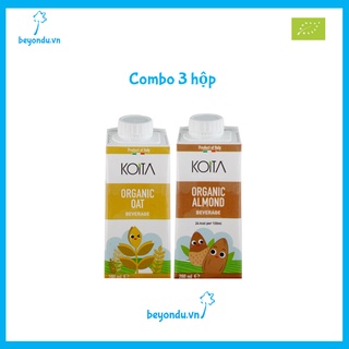 Sữa hạt yến mạch hữu cơ Koita 200ml và sữa hạt hạnh nhân hữu cơ Koita 200ml - cập nhật date mới nhất