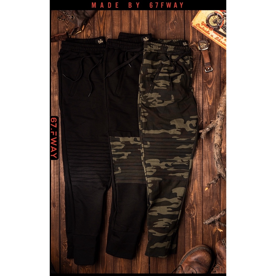 #Jogger Pants/ Jogger Biker / Quần bo gấu vải thô co giãn