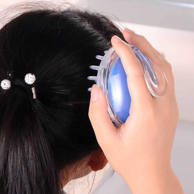 Bàn Chải Massage Da Đầu Bằng Silicone Tiện Dụng