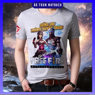 [Xả Kho] Áo Free Fire - Áo FF Ma Búp Bê Màu Ghi Xám