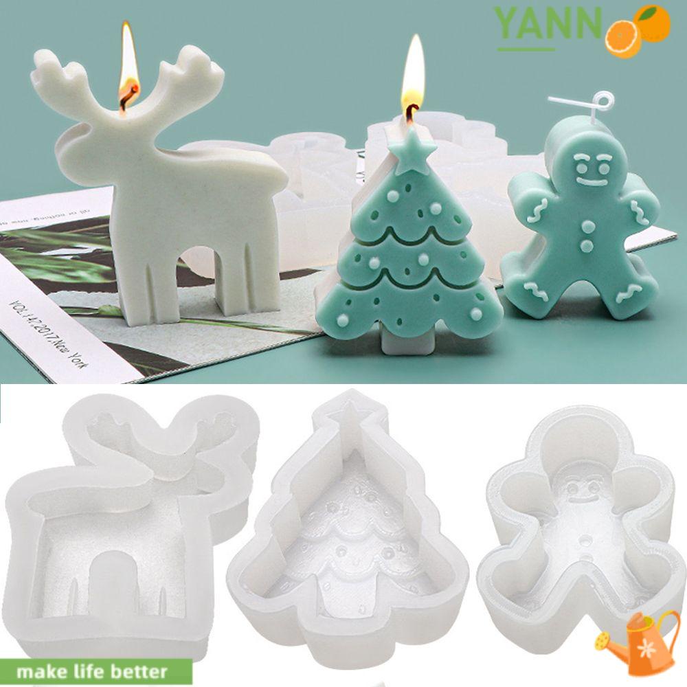 Khuôn Silicone Tạo Hình Làm Xà Phòng / Nến Hình Giáng Sinh 1 Cái