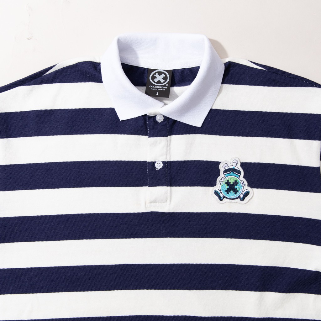 Áo Polo Collectors Dr.Bon Striped &quot;Navy&quot;