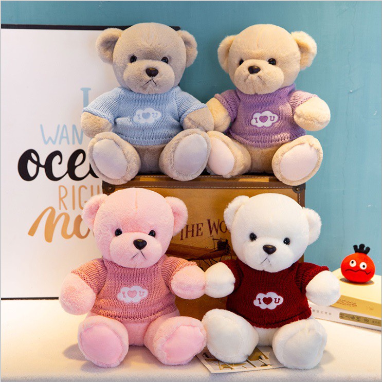 [CHUYÊN SỈ GIÁ SỐC]  Gấu Bông Teddy Cao Cấp Áo Len Size Nhí 25cm (NGẪU NHIÊN) [ DIABRAND ]