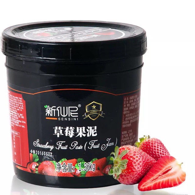 Mứt sauce/ Sốt Dâu Sensini hộp 1,36kg