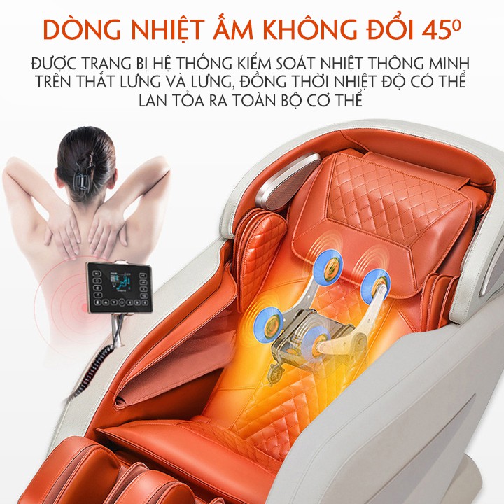 Ghế Massage Trị Liệu Toàn Thân -Ghế Matxa Toàn Thân Con Lăn Silicon Di Động- Ghế Massage Toàn Thân Trục SL