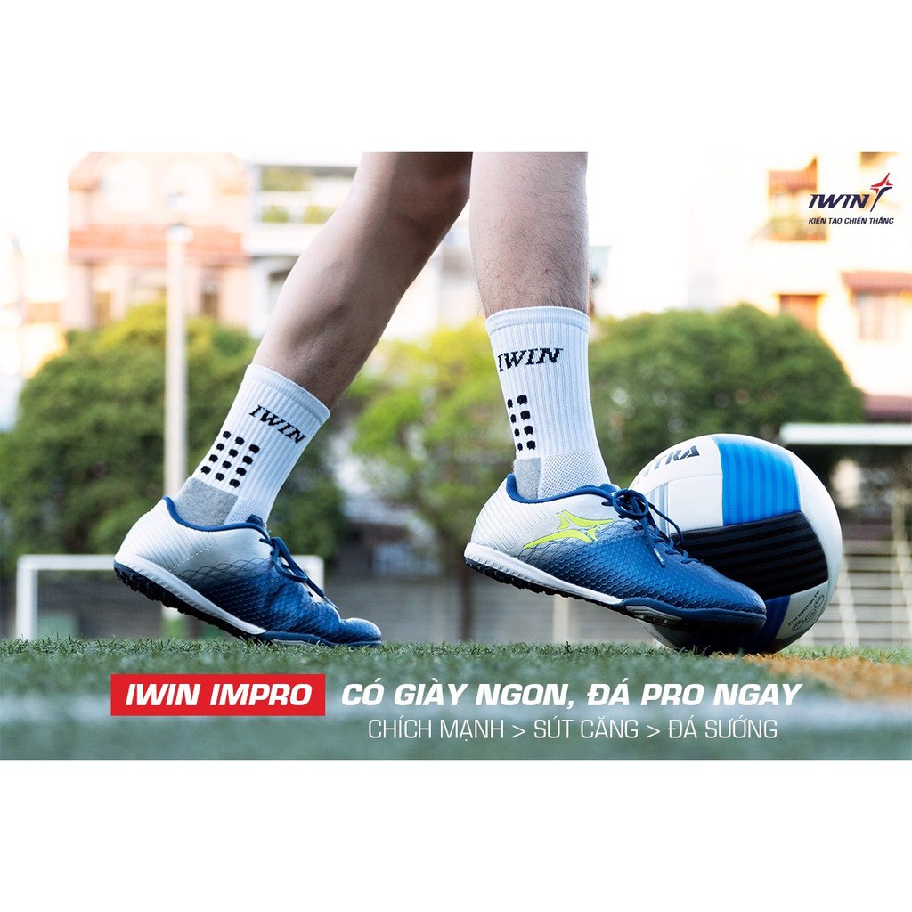 Giày Đá Bóng Sân Cỏ Nhân Tạo iWin imPRO 301 TF - Giày đá banh thương hiệu Việt (Tặng tất chống trơn 49K)