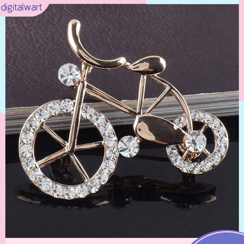 Trâm Cài Áo Hình Xe Đạp Đính Đá Thời Trang