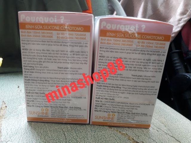 Bình Sữa Comotomo 250ml Cho Bé Silicon Siêu Mềm Chính Hãng Minakids BS01