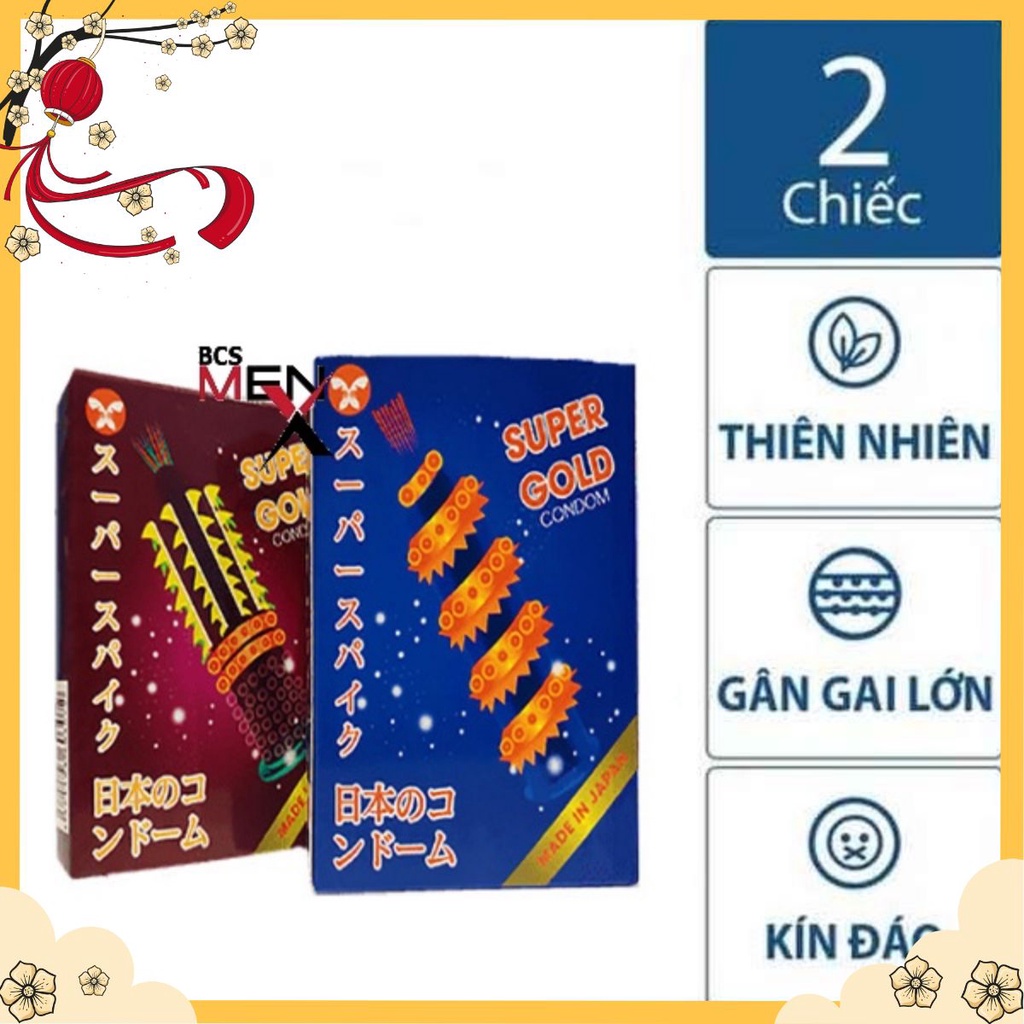 Bao cao su Super Gold – Gai  (2 cái)