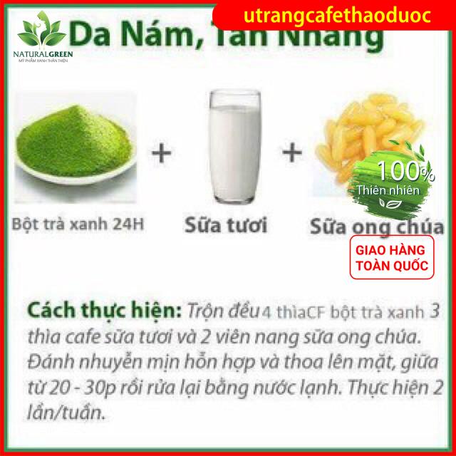 Đẹp da giảm nhờn Bột trà xanh nguyên chất, mới hàng mới, hàng chính hãng hàng công ty chính hãng .