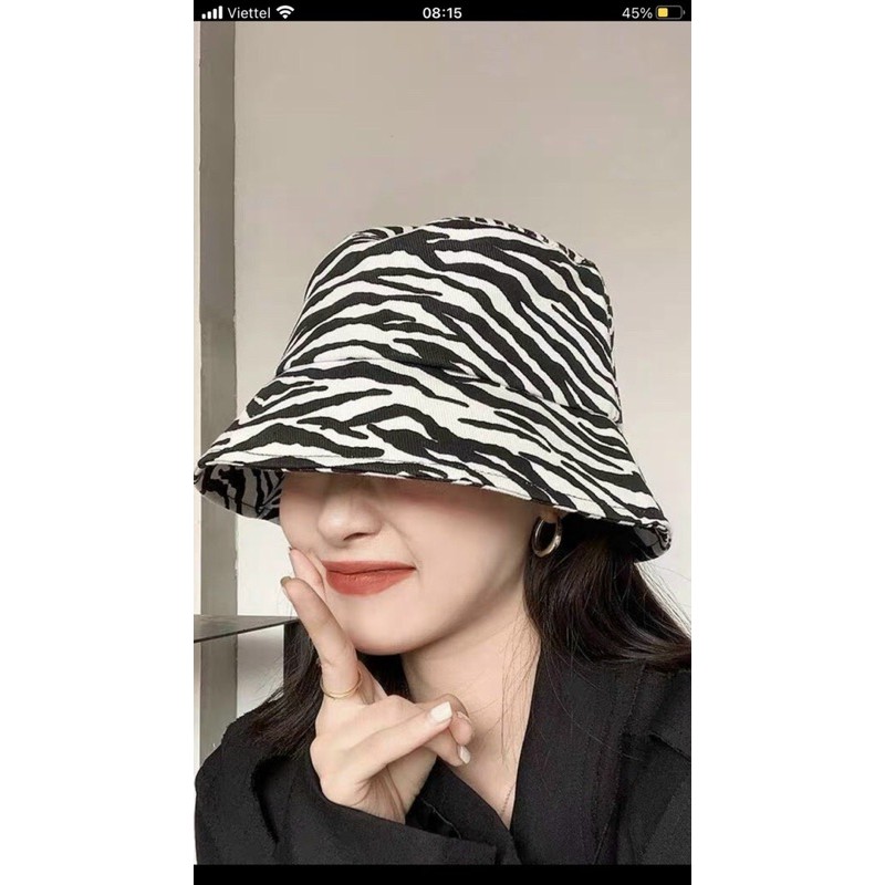 Nón Bucket Tai Bèo Hoạ Tiết Hot