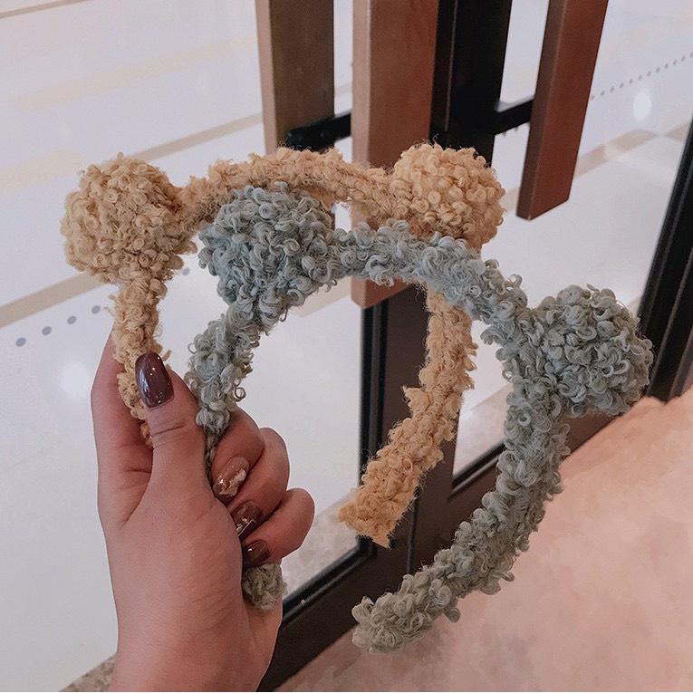 Cài Tóc Đôi Bông Tròn Gấu Siêu Dễ Thương 361 Phong Cách Ulzzang - Hazo
