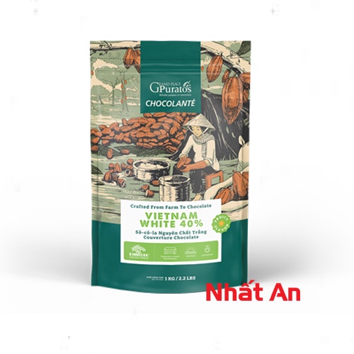 Socola hạt nút trắng 40% Puratos