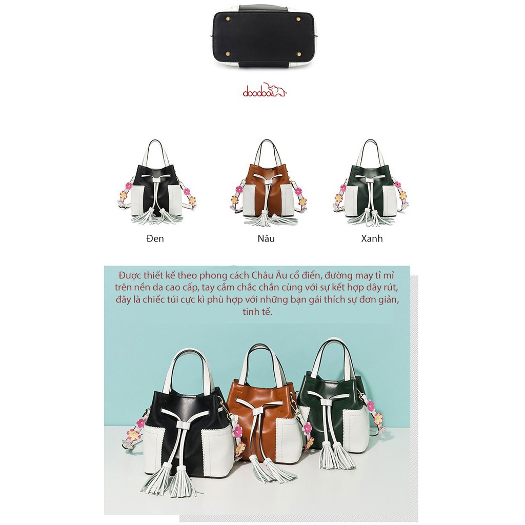 Túi xách nữ thời trang thương hiệu DOODOO phong cách Hàn Quốc SD7505