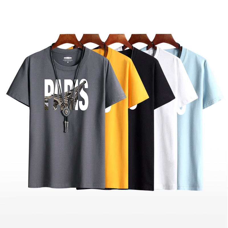 Áo thun nam thể thao UNIFUN Mã MK Z Áo tay lỡ nam họa tiết Paris ngắn tay thể thao đẹp mùa hè tập gym vải cotton