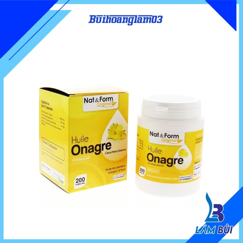 Viên Uống Tinh Dầu hoa Anh Thảo Huile ONAGRE NAt