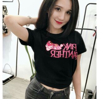 Áo phông cotton hàng thái điệp vụ báo hồng chất đẹp mát thấm hút mồ hôi tốt