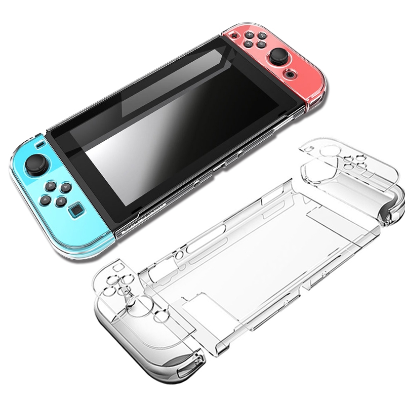 Vỏ Bảo Vệ Bằng PC Cứng Trong Suốt Kèm Giá Đỡ Cho Máy Chơi Game Nintendo Switch NS NX