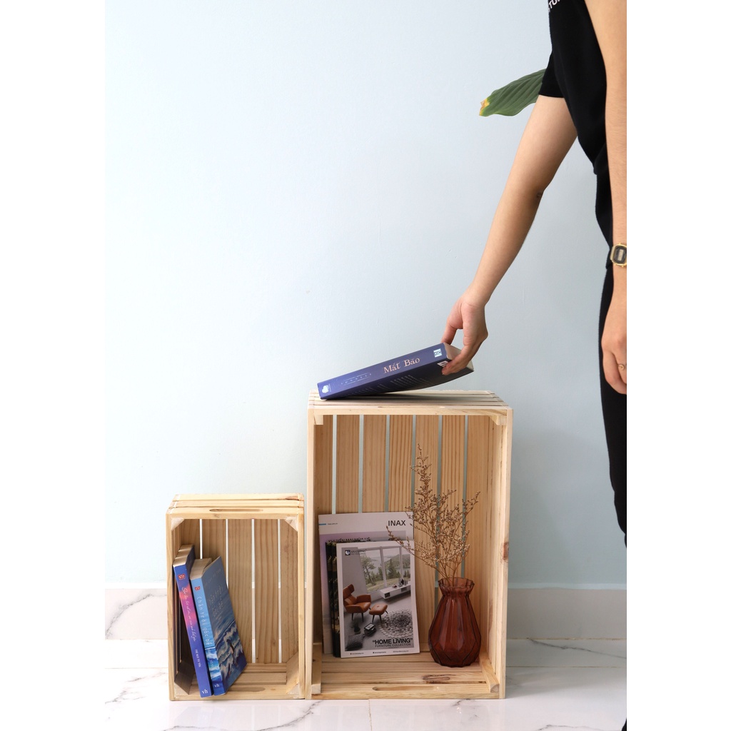 THÙNG GỖ PALLET HÀNG XUẤT KHẨU HÀN QUỐC - SIZE S - ORI NỘI THẤT HÀN QUỐC