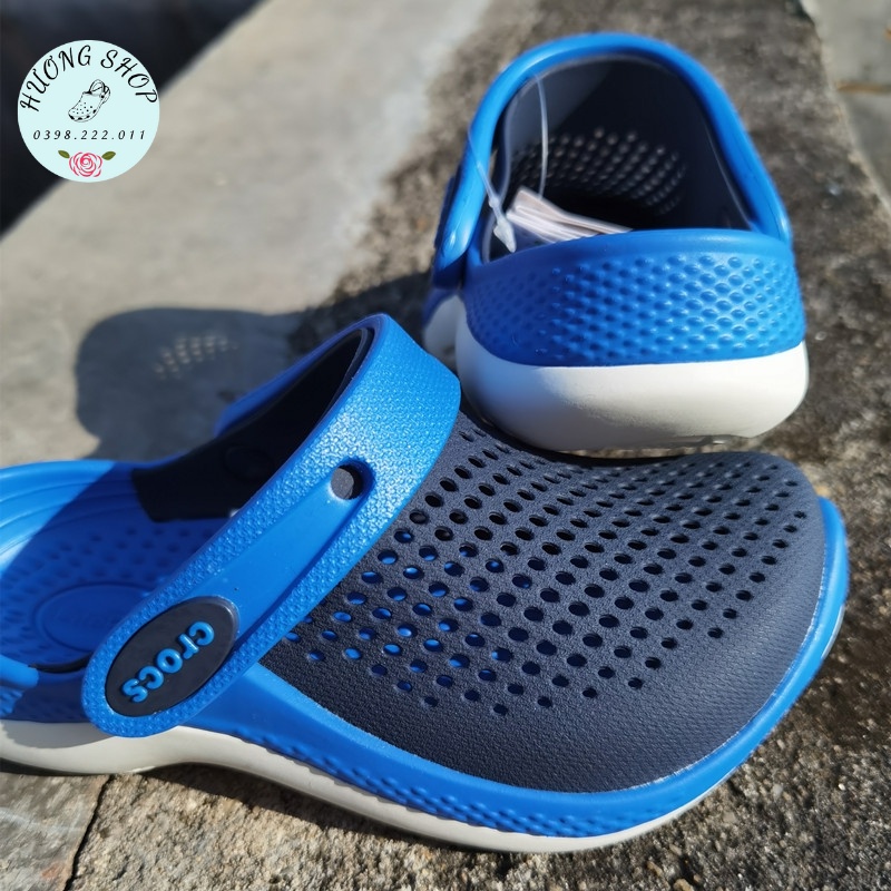 Tặng kèm jibit, Dép sục Literide 360 Kid Navy xanh đế xoắn chống trơn trượt, êm nhẹ cho bé