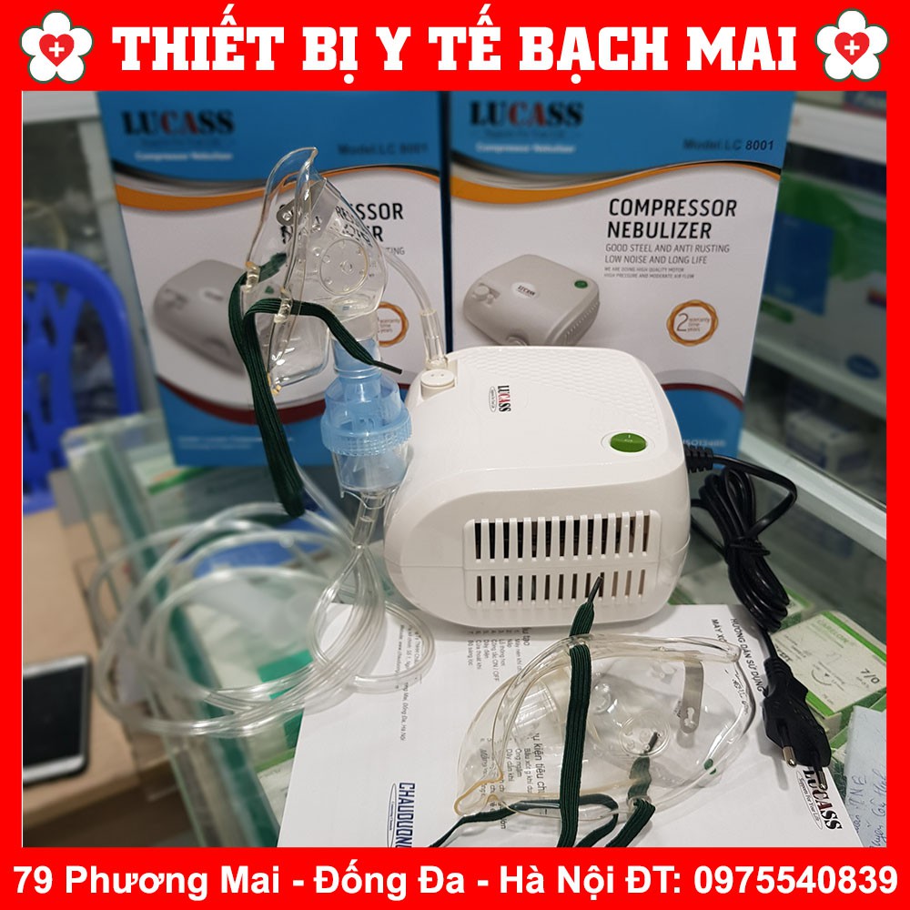 [Mã COSDAY giảm 8% đơn 150K] Máy Xông Khí Dung - Máy Xông Mũi Họng Lucass LC8001 - Mỹ