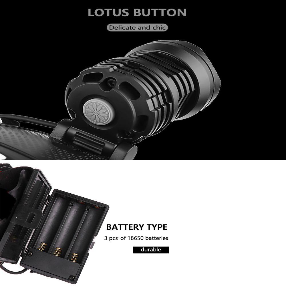 GOGOUP Đèn Pin Đội Đầu XHP70 P70 Sạc Cổng USB Tiện Dụng Khi Đi Cắm Trại