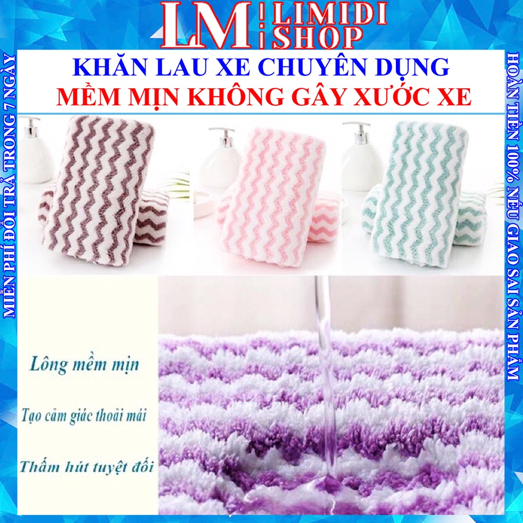 [FLASHSALE] Khăn Lông Cừu Lau Xe Ô tô , Siêu Thấm Không Bị Sơ, Rối - Mềm Mịn Không Gây Xước Xe, Gara Sử Dụng