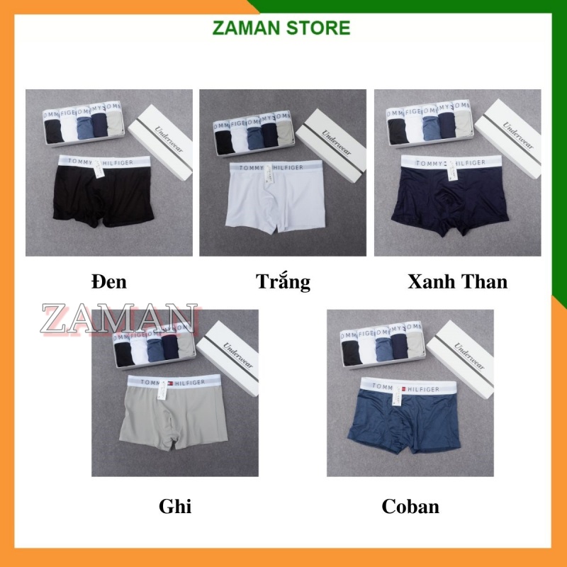 Quần Lót Nam Boxer Cotton Co dãn 4 chiều, Quần Sịp Nam Đùi Cao Cấp - Zaman