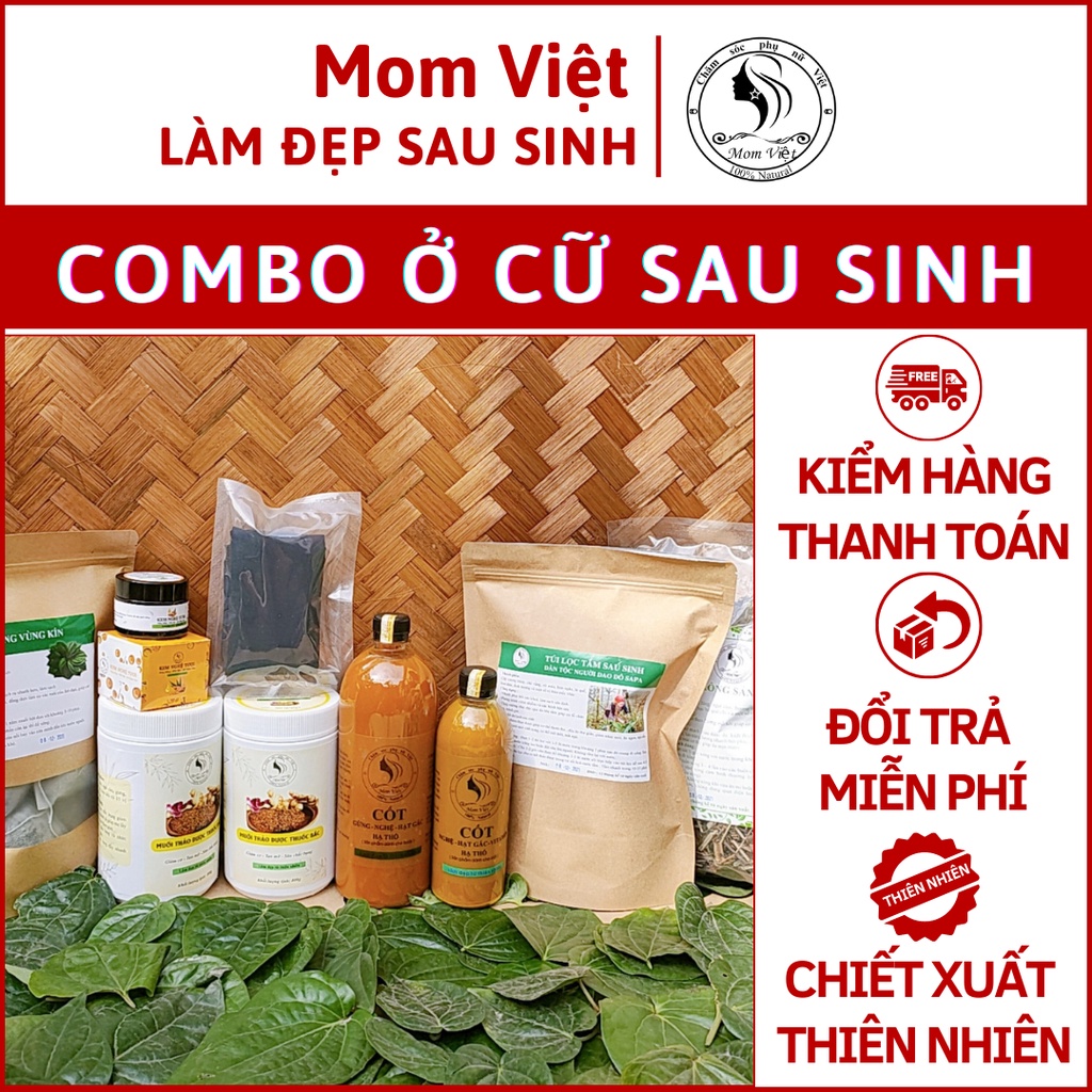 Combo ở cữ sau sinh ❤ FREESHIP ❤ Combo sản phẩm cho mẹ bầu sau sinh thông dụng giảm eo thâm rạn, tắm rửa dưỡng da mặt