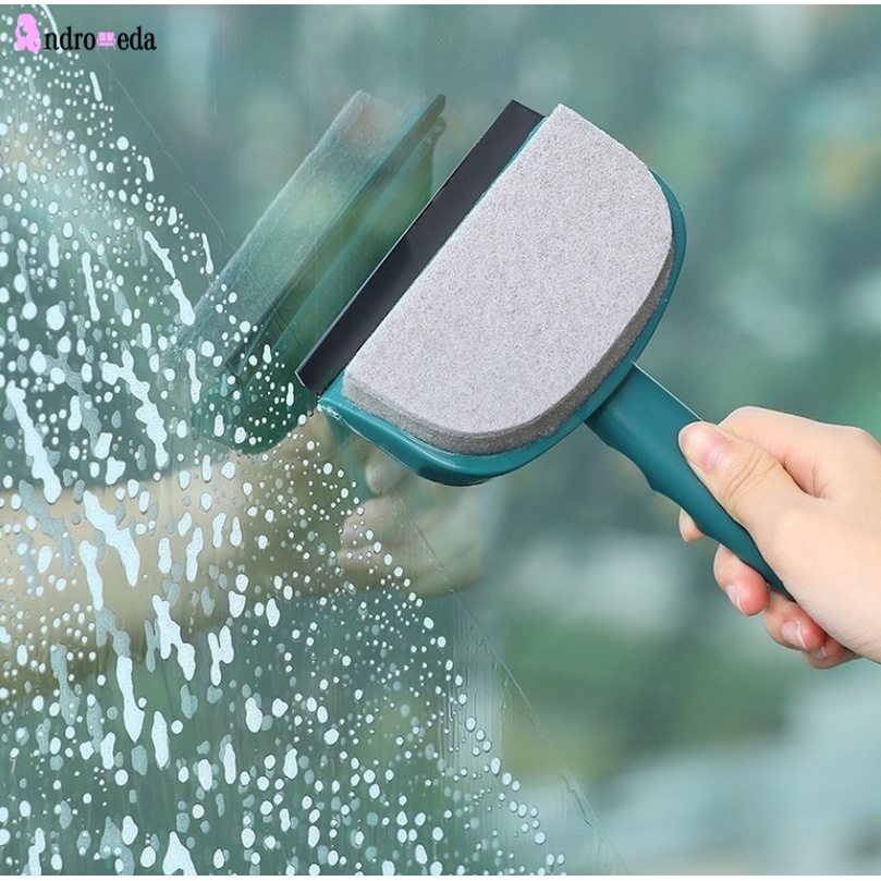 Bàn chải vệ sinh cửa kính bằng silicon 2 trong 1 chất lượng cho nhà bếp/ nhà tắm