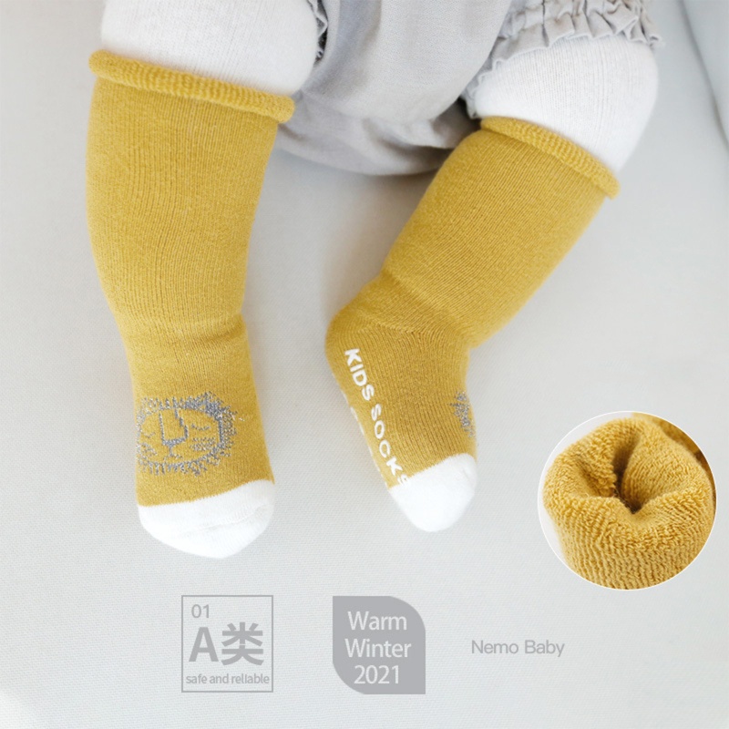 Vớ Cotton Mềm Chống Trượt Dày Dặn Cho Bé Sơ Sinh