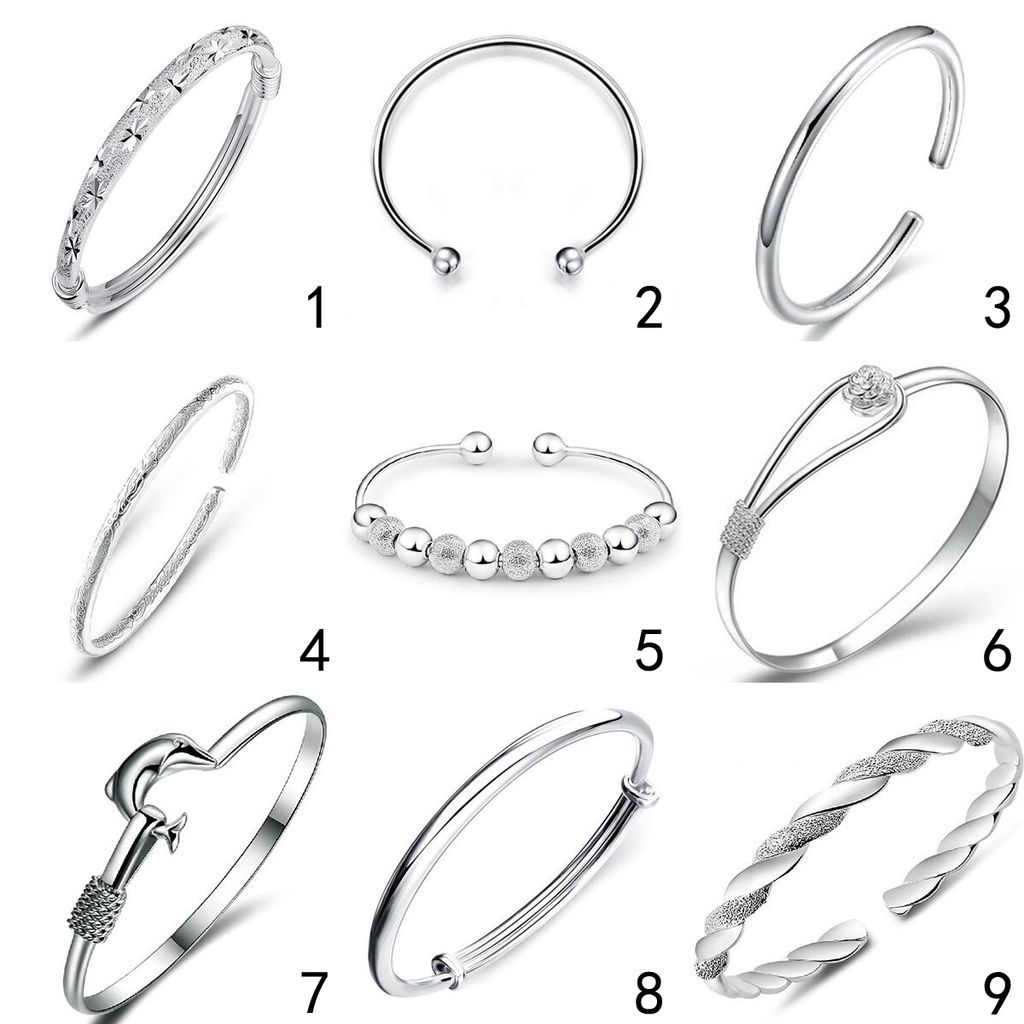 Vòng Tay Mạ Bạc 925 50 Kiểu Dáng Đơn Giản S006