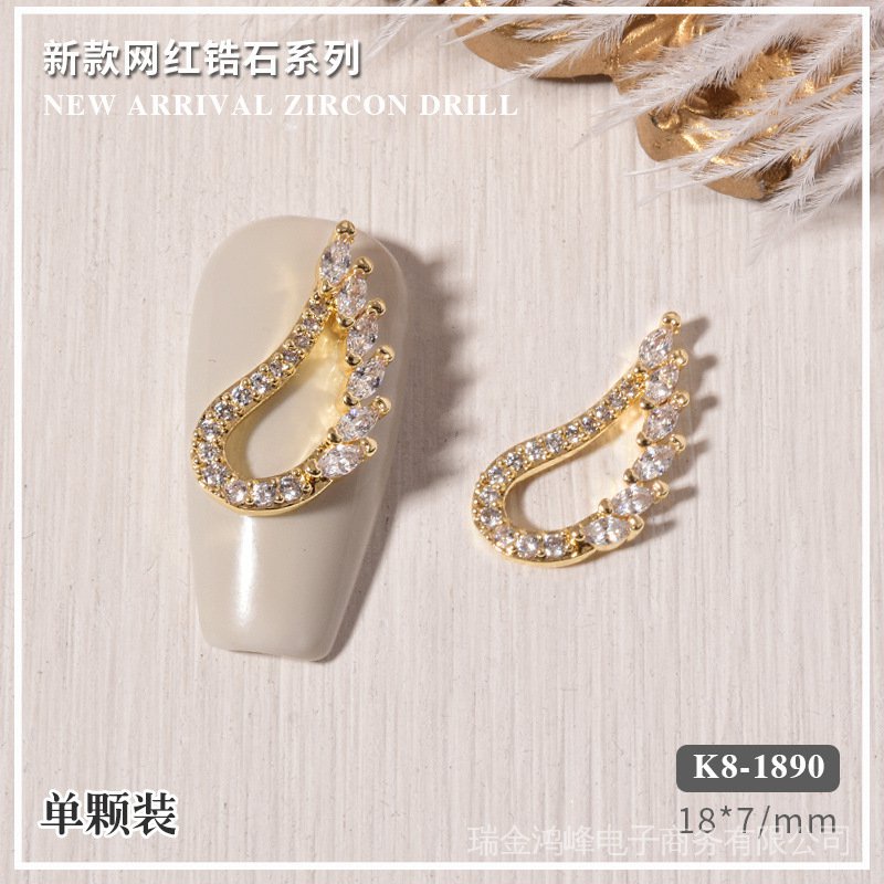 Có Sẵn Giá Bán Sỉ Phụ Kiện Kim Cương Giả Kim Cương Hình Nơ Kỳ Lân Vàng Kim Cương Nhiều Màu Sắc Làm Móng Nghệ Thuật