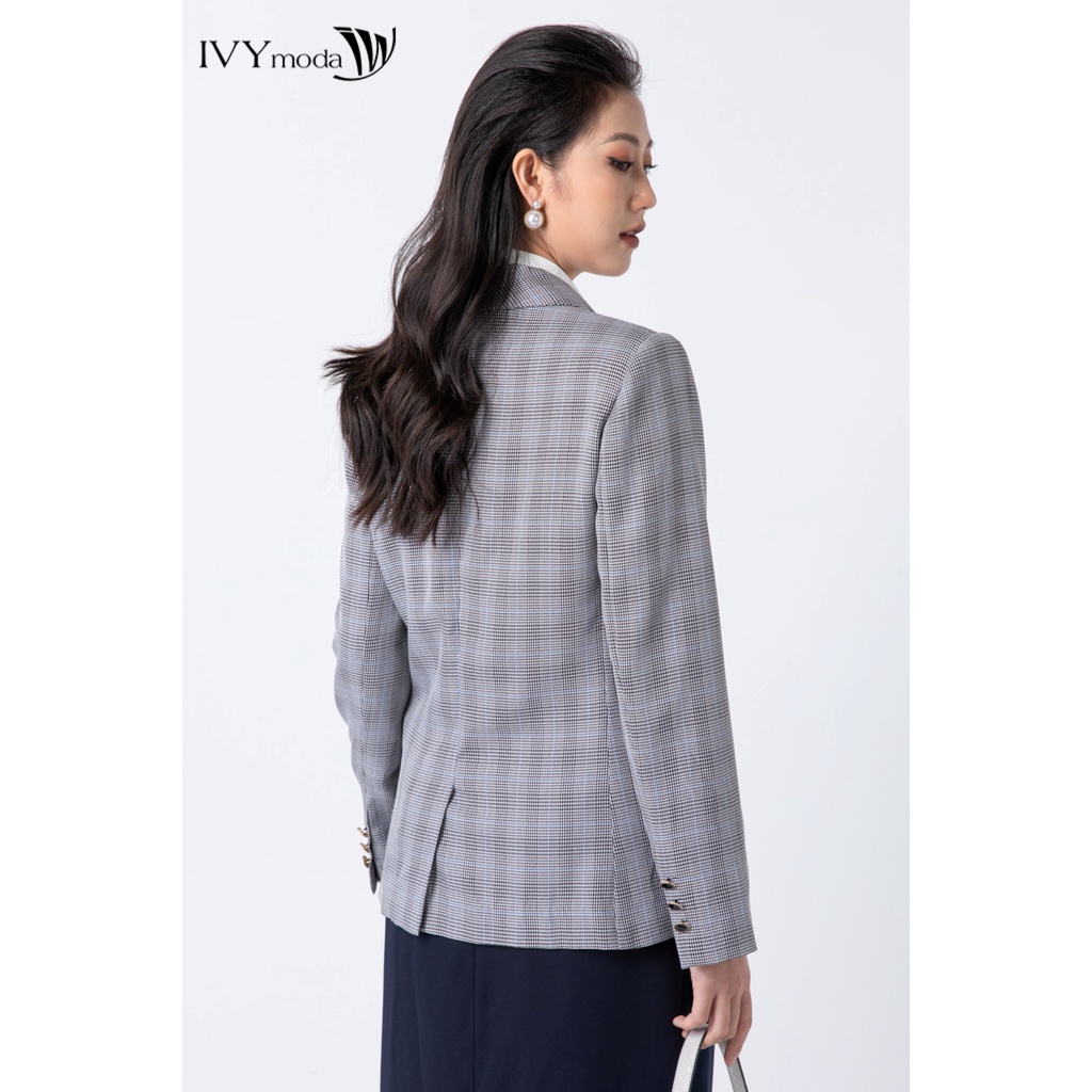 [NHẬP WABRTL5 GIẢM 10% TỐI ĐA 50K ĐH 250K ]Áo vest nữ họa tiết kẻ IVY moda MS 67M6884