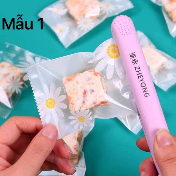 Sét 100 túi Cookie 7*10 loại hàn miệng