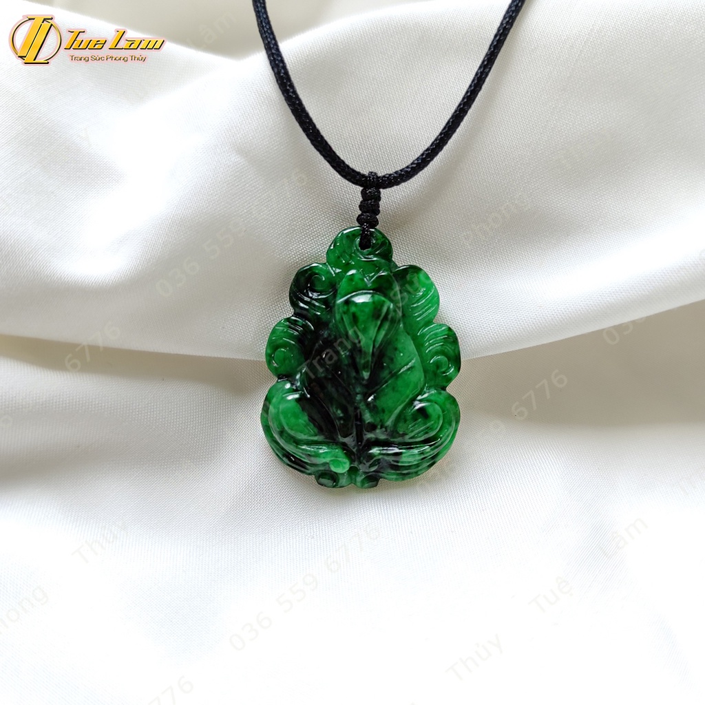 Dây chuyền nữ hồ ly chúa chín đuôi sơn thủy màu xanh lá hợp mệnh trợ duyên may mắn - Tuệ Lâm