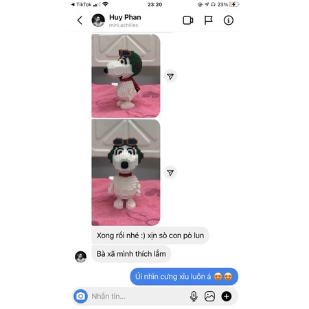 Bộ xếp hình lego mô hình snoopy