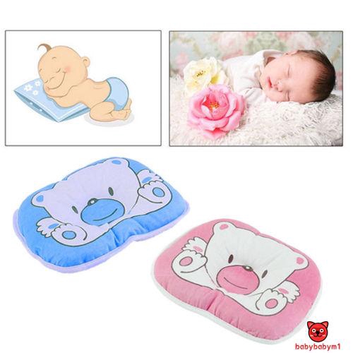 Gối cotton lõm ở giữa kê đầu cho em bé họa tiết chú gấu xinh xắn