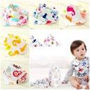 Set 10c Yếm tam giác có cúc bấm chất cotton 100% cho bé