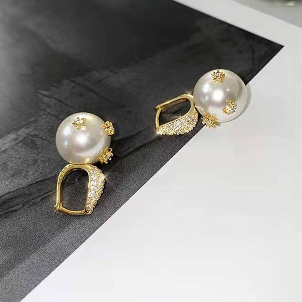 Bông Tai Dáng Dài Hình Mặt Trăng Phong Cách Hàn Quốc Cho Nữ