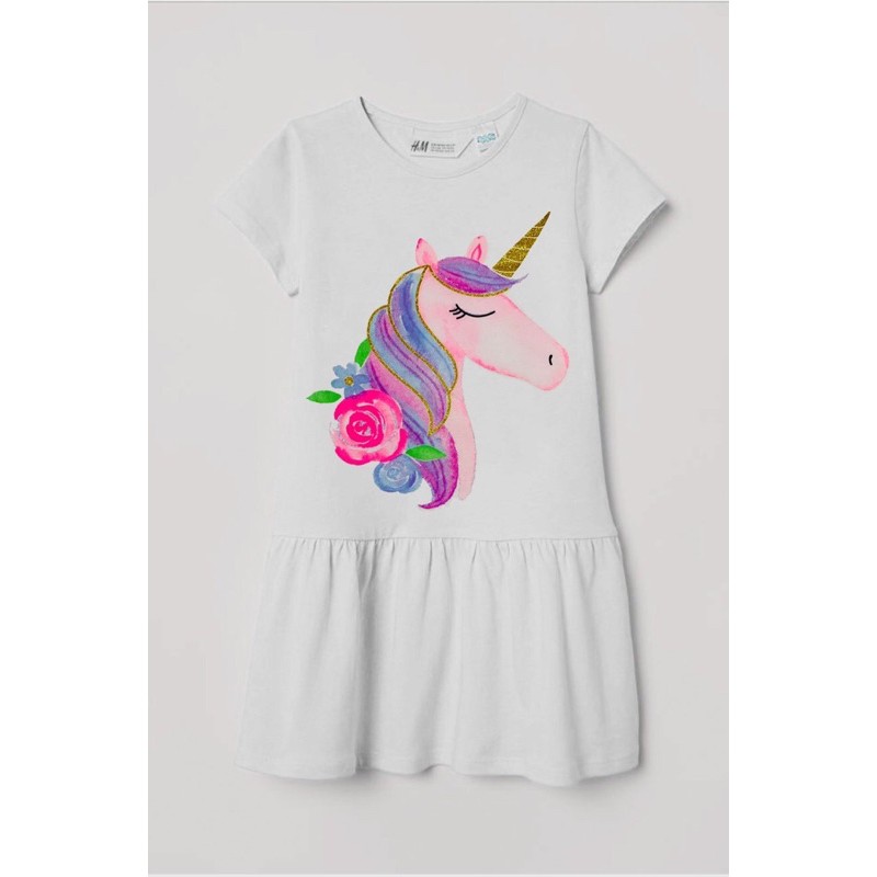 Váy bé gái H&amp;M đuôi cá xuất dư cotton mát size2-14t (13-35ky)