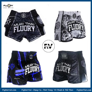 Quần Muay Thai FLUORY Chất Liệu Satin Cao Cấp Nâng Cấp 2021
