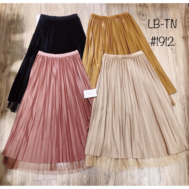 Xả hàng - Chân váy xếp ly nhũ chân lưới, Chân váy nhũ dáng dài cạp chun CV1515 - NhiNhi Shop | BigBuy360 - bigbuy360.vn