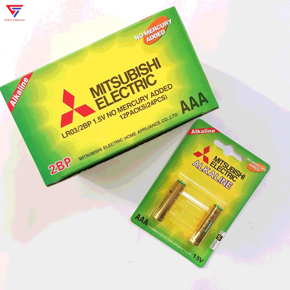 [Vỉ 2 Viên] Pin đũa AAA 1.5V Mitsubishi Electric Alkaline Hàng Chính Hãng